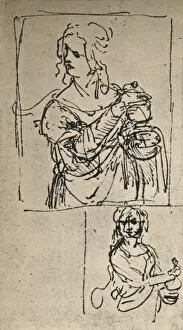 Studies for a St. Mary Magdalene, c1480-1482 (1945). Artist: Leonardo da Vinci