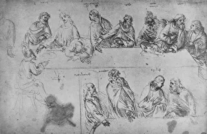 Studies for the Last Supper, c1480 (1945). Artist: Leonardo da Vinci