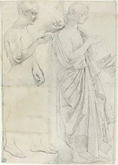 Publius Vergilius Maro Prints: Two Studies of Virgil, c. 1812 and c. 1825. Creator: Jean-Auguste-Dominique Ingres