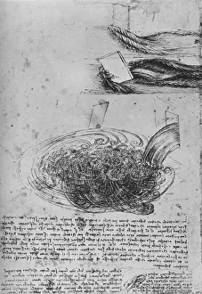Back To Front Gallery: Studies of Water Formations, c1480 (1945). Artist: Leonardo da Vinci