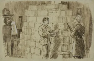 Charles Samuel Keene Collection: In the Studio, 1870 / 91. Creator: Charles Samuel Keene