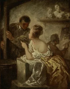 The Studio, about 1870. Creator: Honore Daumier