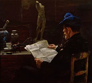 Coffee Cup Prints: In the Studio, 1883. Creator: Victor Westerholm