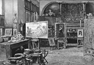 Baron Frederic Leighton Collection: The Studio, 1896. Artist: William Hatherell