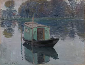 Atelier Gallery: The Studio Boat (Le bateau-atelier), 1874. Artist: Monet, Claude (1840-1926)