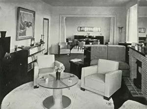 Decorative Art 1937 Gallery: Studio and dining-room in house in Brussels, 1937. Creator: Unknown