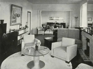 Cg Holme Gallery: Studio and dining-room in house in Brussels, 1937. Creator: Unknown