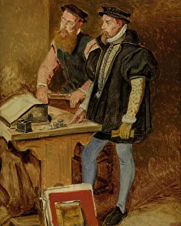 Tights Prints: The Studio of Frans Floris, c1540s, 1868. Creator: Jan August Hendrik Leys