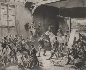 Fencing Prints: The Studio of Horace Vernet (Interieur d un Atelier)