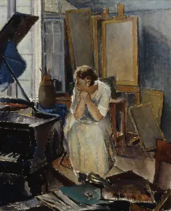Caven Alvar Prints: Studio Interior, 1923. Creator: Alvar Cawén