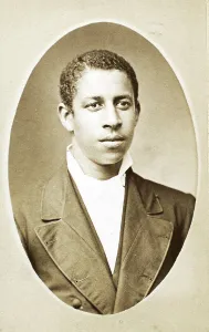 Studio portrait of unidentified young man, c1870-c1879. Creator: M Stahn