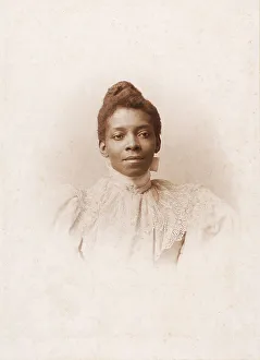 Photographs Prints: Studio portrait of a woman, c1890-c1899. Creators: Van Wagner, Unknown