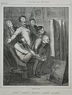 Honoredaumier Gallery: Through the Studios, 1862. Creator: Honore Daumier (French, 1808-1879)