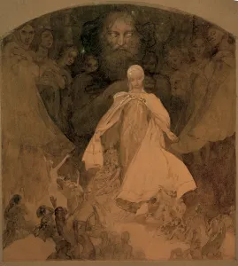 A Mucha Museum Gallery: Study for The Age of Wisdom