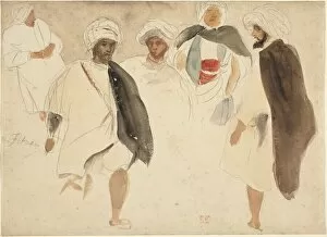 Arabs Gallery: Study of Arabs. Creator: Eugene Delacroix