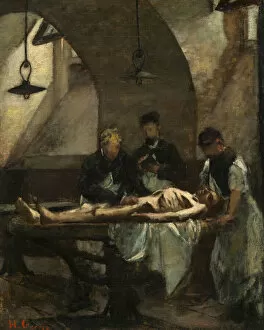 Dissection Gallery: Study for 'Autopsy at the Hôtel-Dieu', 1876. Creator: Henri Gervex