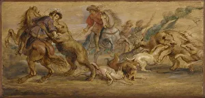 Antwerp School Prints: Study for The Bear Hunt (for the Alcazar, Madrid), c. 1639. Creator