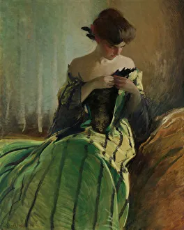 Alexander Prints: Study in Black and Green, 1906. Creator: John White Alexander