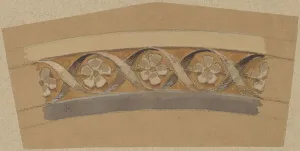 Pearce Charles Sprague Prints: Study for a Border Design, 1890/1897. Creator: Charles Sprague Pearce