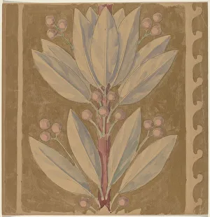 Pearce Charles Sprague Prints: Study for a Border Design [recto], 1890/1897. Creator: Charles Sprague Pearce