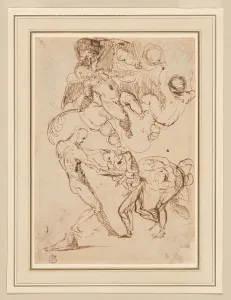 Tied Prints: A Study of Bound Male Figures being Manhandled