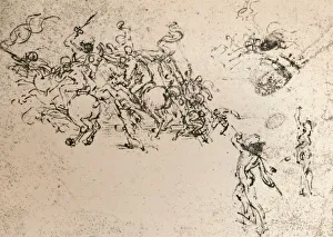 Study for the cartoon of the Battle of Anghiari, c1472-c1505 (1883). Artist: Leonardo da Vinci