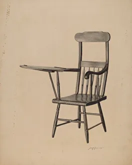 Roberts Sydney Prints: Study Chair, c. 1941. Creator: Sydney Roberts