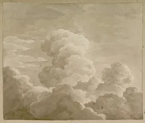 Sepia On Paper Prints: Study of Clouds, 1815. Creator: Castellan, Antoine-Laurent (1772-1838)
