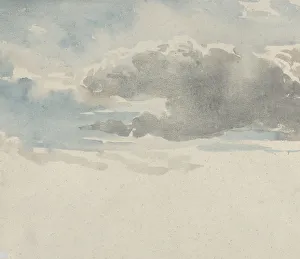 David The Elder Prints: Study of Clouds (recto); Study of an Elder Bush by a Fence (verso), 1820-45