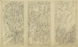 Caduceus Prints: Study for Commerce, c. 1885. Creator: John La Farge