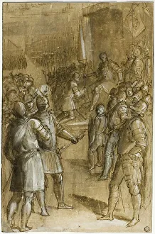 Lead White Prints: Study for Cosimo I Reorganizing the Tuscan Troops, 1589. Creator: Ludovico Buti