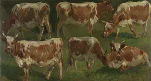 Anders Askevold Prints: Study of Cows, 1884. Creator: Anders Monsen Askevold