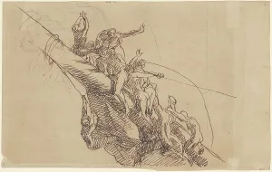Batteries Prints: Study for The Defeat of the Floating Batteries at Gibraltar