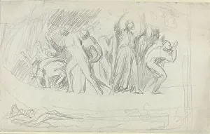 Deluge Prints: Study for The Deluge, 1790s. Creator: George Romney