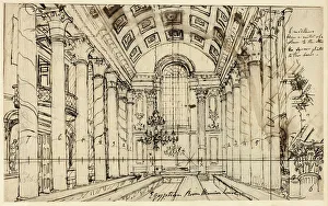 Lord Mayor Of London Gallery: Study for Egyptian Hall Mansion House, from Microcosm of London, c. 1809