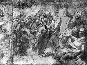 Burying Prints: Study for an Entombment, attributed to Raphael, 1913. Artist: Raphael