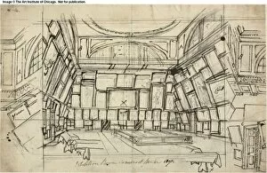 Strand Gallery: Study for Exhibition Room, Somerset House, from Microcosm of London, c. 1808