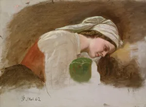 Exhausted Prints: Study for After the Fight, 1862. Creator: Adolph Tidemand