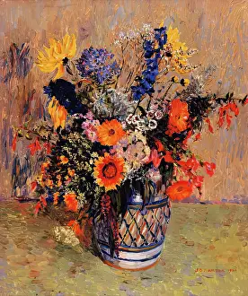 Bright Prints: A Study of Flowers, 1923. Creator: James Bolivar Manson