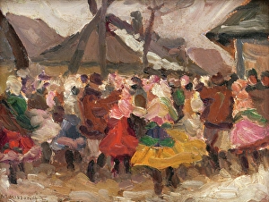 Funfair Prints: Study of Folk Merrymaking, around 1935. Creator: Teodor Jozef Mousson