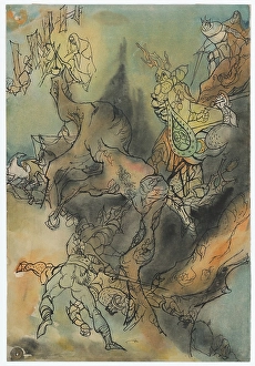 1940 Prints: Study for a Full-Page Illustration for a Fairy Tale, 1940-1944. Creator: Jan Novak
