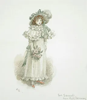 Study of a Fully Dressed Little Girl, 1897. Creator: Catherine Greenaway