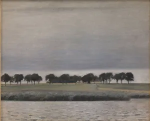 Copenhagen Kobenhavn Denmark Prints: Study, Gentofte Lake, 1903. Creator: Vilhelm Hammershoi