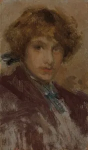 James Mcneill Whistler Collection: Study of a Girls Head and Shoulders, 1896 / 97. Creator: James Abbott McNeill Whistler