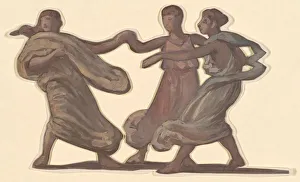 Study for 'Greek Girls Bathing', c. 1872. Creator: Elihu Vedder Study for 'Greek Girls Bathing', c. 1872. Creator: Elihu Vedder