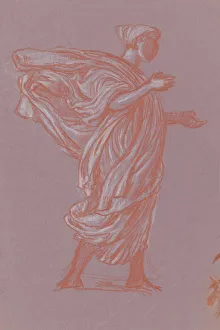 Study for Greek Girls Bathing, c. 1872. Creator: Elihu Vedder