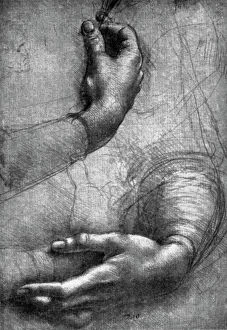 Leonardo De Vinci Gallery: Study of hands, 15th century (1930).Artist: Leonardo da Vinci