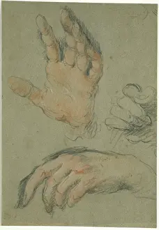 Study of Three Hands, between 1625 and 1630. Creator: Bernardo Strozzi