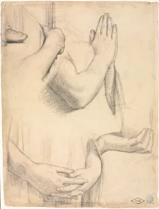 Study of Hands, 1842. Creator: Jean-Auguste-Dominique Ingres (French, 1780-1867)