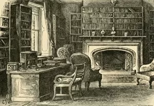 Residence Gallery: The Study at Hawarden, 1898. Creator: Unknown
